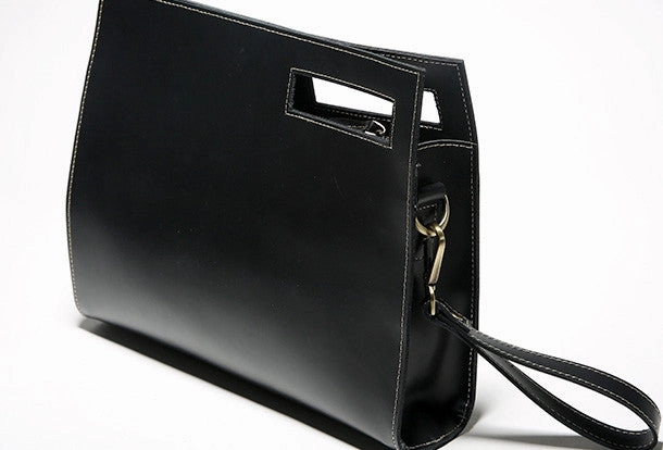 Genuine leather men clutch bag messenger large vintage shoulder bag vintage bag