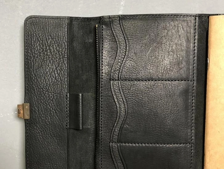 Genuine Leather Mens Clutch Cool Slim Wallet Passport Travel Clutch Wristlet Wallet for Men