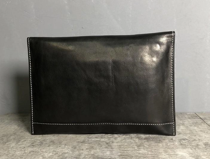 Genuine Leather Mens Clutch Cool Slim Wallet Zipper Clutch Wristlet Wallet for Men