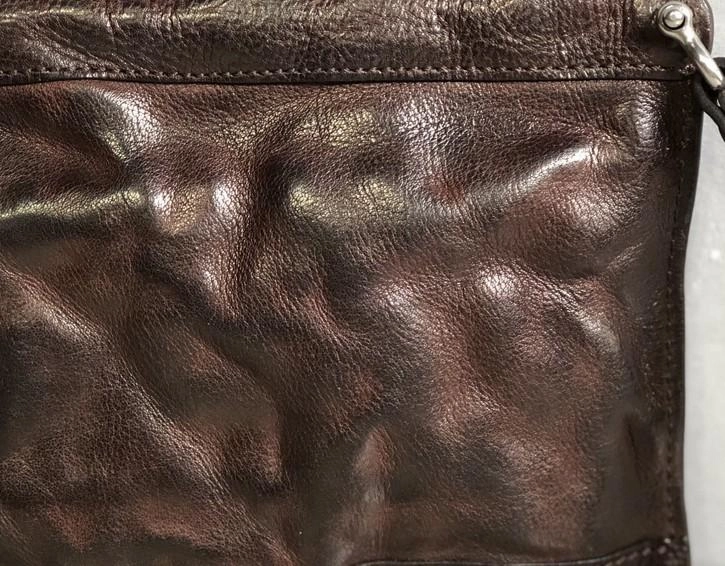 Genuine Leather Mens Clutch Cool Slim Wallet Zipper Clutch Wristlet Wallet for Men