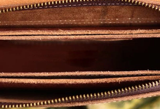 Genuine Leather Mens Cool Clutch Messenger Bag Folded Wristlet Purse Bike Bag Cycling Bag For Men
