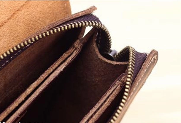 Genuine Leather Mens Cool Clutch Messenger Bag Folded Wristlet Purse Bike Bag Cycling Bag For Men