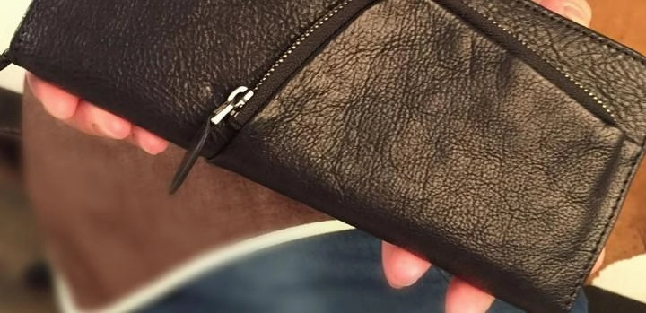Genuine Leather Mens Cool Long Leather Phone Wallet Zipper Clutch Wristlet Wallet for Men