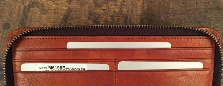 Genuine Leather Mens Cool Long Leather Phone Wallet Zipper Clutch Wristlet Wallet for Men