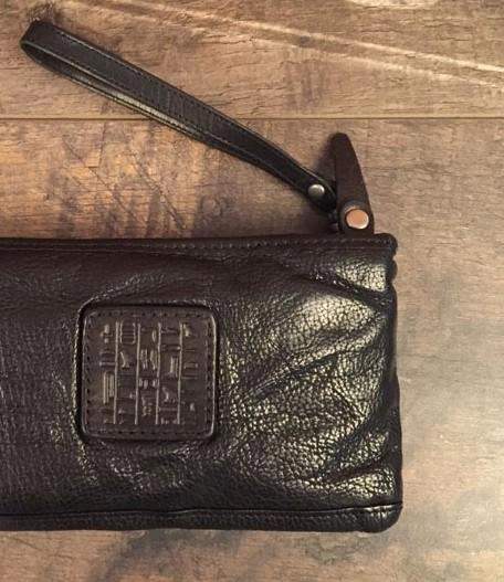 Genuine Leather Mens Cool Long Leather Wallet Cards Phone Zipper Clutch Wristlet Wallet for Men