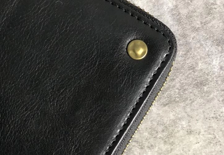 Genuine Leather Mens Cool Long Leather Wallet Zipper Clutch Wristlet Wallet for Men