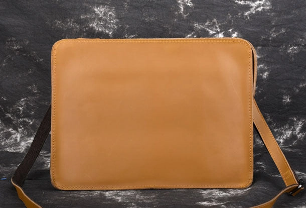 GENUINE LEATHER MENS Vintage Brown Clutch Wristlet Bag MESSENGER BAG FOR MEN