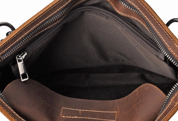 GENUINE LEATHER MENS Vintage Brown Clutch Wristlet Bag MESSENGER BAG FOR MEN