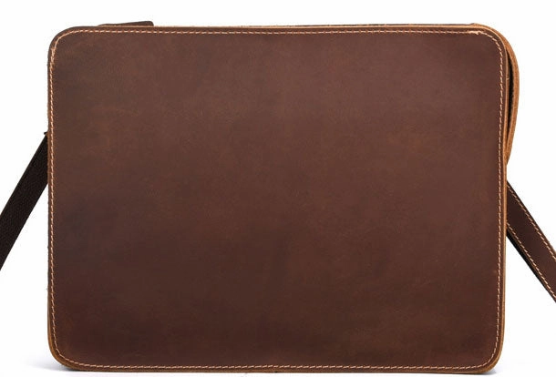GENUINE LEATHER MENS Vintage Brown Clutch Wristlet Bag MESSENGER BAG FOR MEN