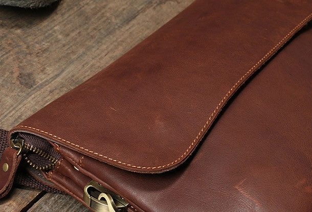 Genuine Leather messenger bag clutch leather men phone pad zip clutch vintage wallet for men