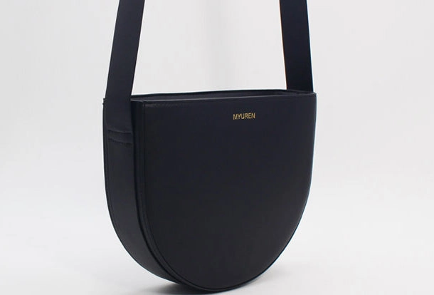 Genuine Leather Round Saddle Purse Bag Shoulder Bag for Women Leather Crossbody Bag