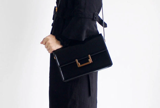 Genuine Leather Saddle Purse Bag Shoulder Bag for Women Leather Crossbody Bag
