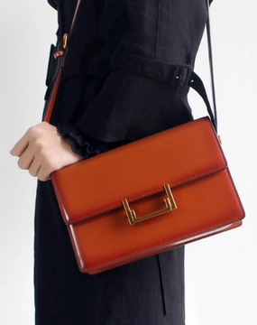 Genuine Leather Saddle Purse Bag Shoulder Bag for Women Leather Crossbody Bag