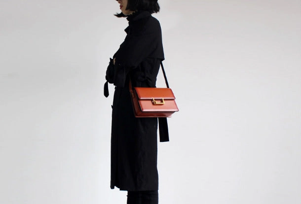 Genuine Leather Saddle Purse Bag Shoulder Bag for Women Leather Crossbody Bag
