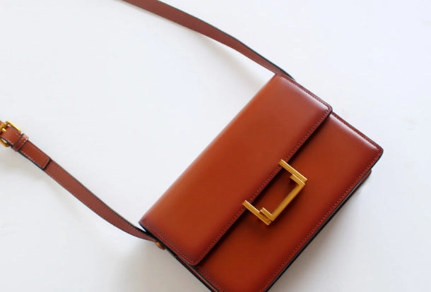 Genuine Leather Saddle Purse Bag Shoulder Bag for Women Leather Crossbody Bag