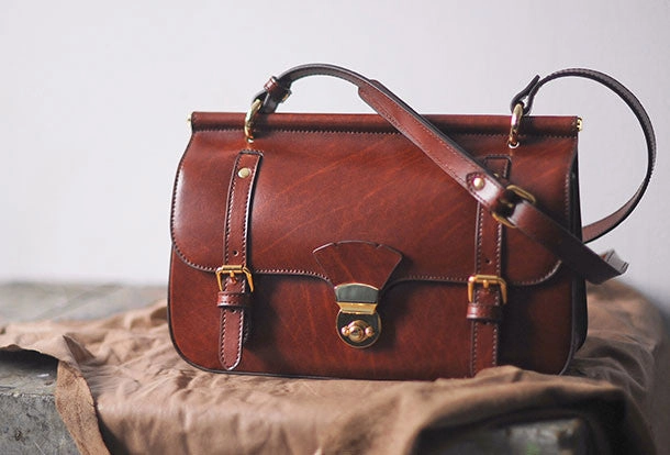 Genuine Leather Satchel bag shoulder bag for women leather crossbody bag
