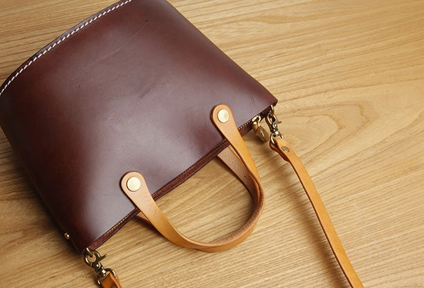Genuine Leather Small Tote Bag Handbag Crossbody Bag Shoulder Bag Women Leather Purse