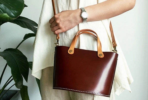 Genuine Leather Small Tote Bag Handbag Crossbody Bag Shoulder Bag Women Leather Purse