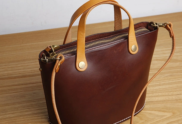 Genuine Leather Small Tote Bag Handbag Crossbody Bag Shoulder Bag Women Leather Purse