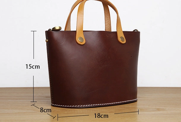 Genuine Leather Small Tote Bag Handbag Crossbody Bag Shoulder Bag Women Leather Purse