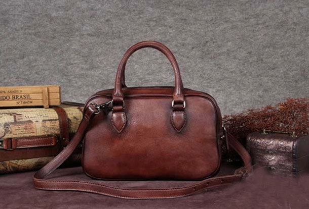 Genuine Leather Vintage Handbag Bag Shoulder Bag Crossbody Bag Purse Clutch For Women