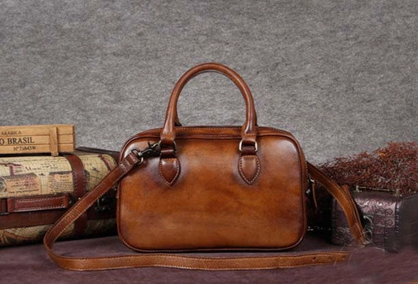 Genuine Leather Vintage Handbag Bag Shoulder Bag Crossbody Bag Purse Clutch For Women
