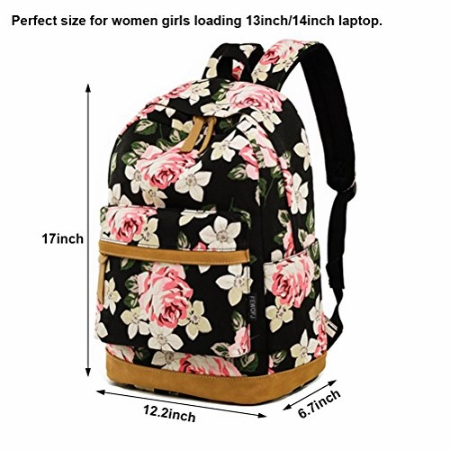 Girl College School Backpack, Women Vintage Work/Business/Travel Rucksack 14Inch Laptop Bag