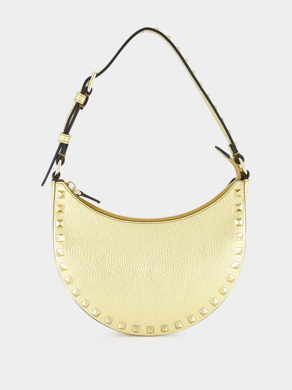 Gold Hobo Rockstud Mini Shoulder Bag
