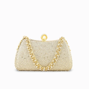 Golden Fancy Clutch For Women P24384