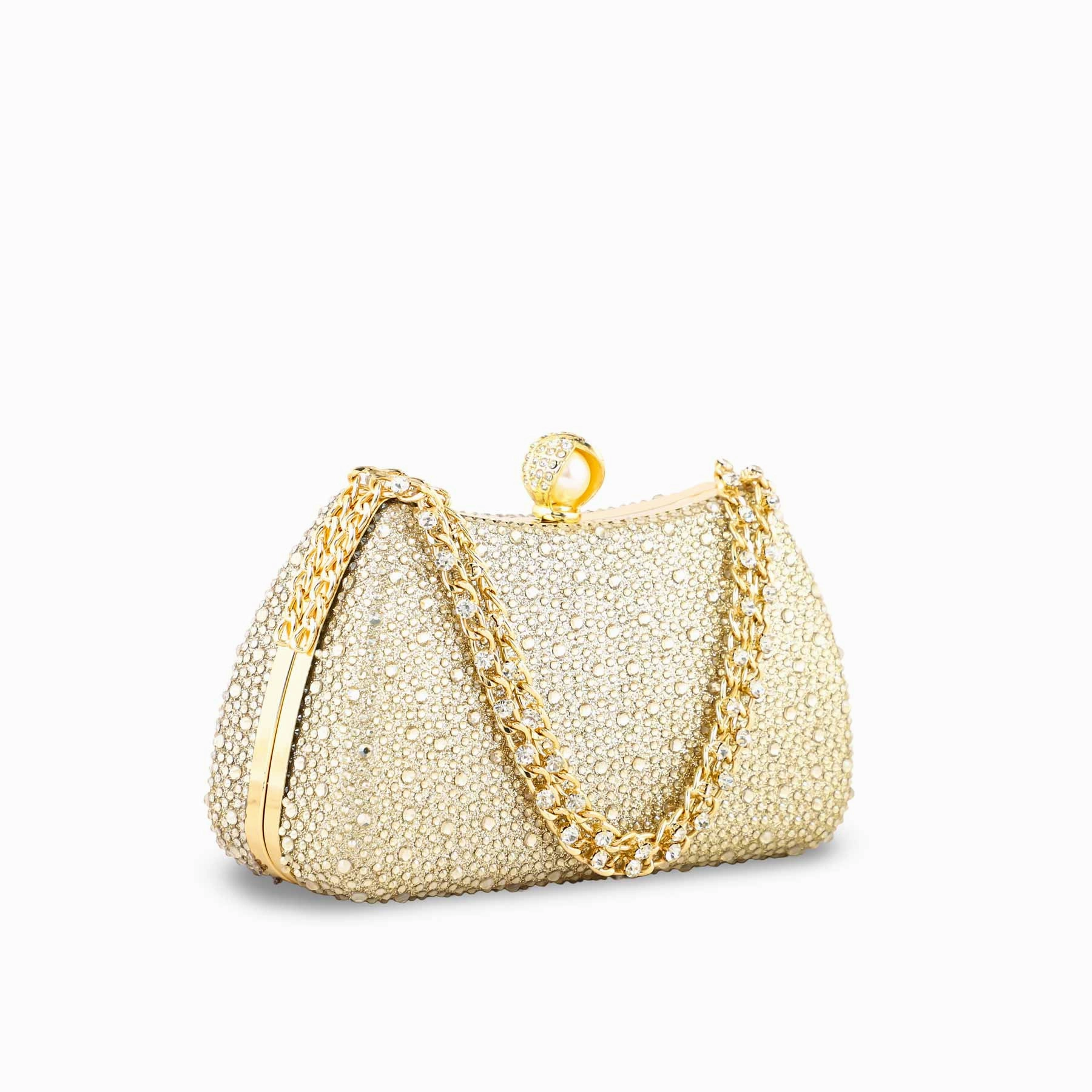 Golden Fancy Clutch For Women P24384