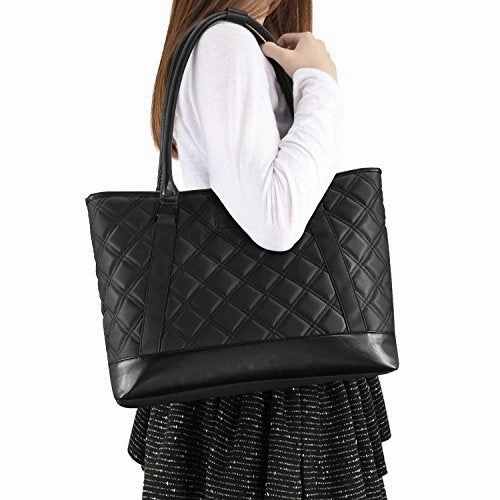 Gonex Women Laptop Tote Bag, Lightweight Nylon 15-15.6 Inches Tablet Handbag Shoulder Bag for