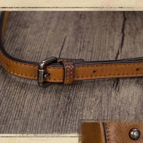 Green Vintage Ladies Leather Square Satchel Handbag Purse Brown SHoulder Bag Side Bag for WOmen