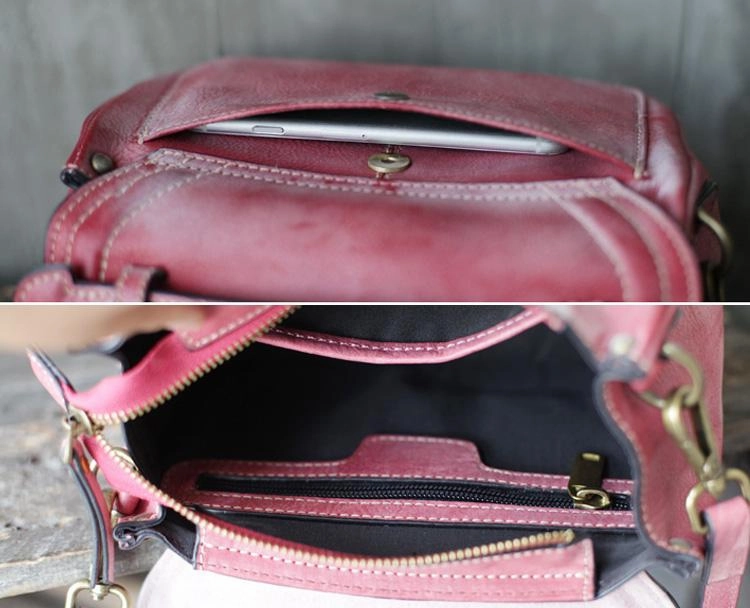 Grey Womens Leather Satchel Side Bag Handbag Leather Women's Satchel Shoulder Bag Crossbody Bag