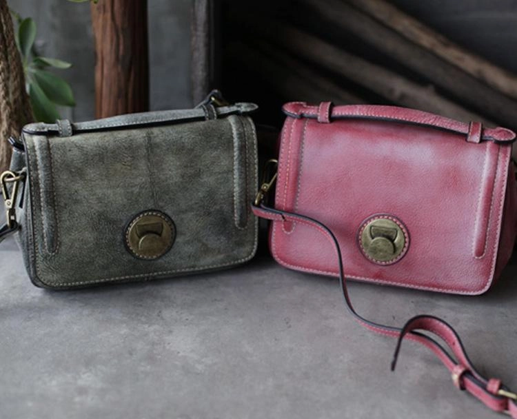 Grey Womens Leather Satchel Side Bag Handbag Leather Women's Satchel Shoulder Bag Crossbody Bag