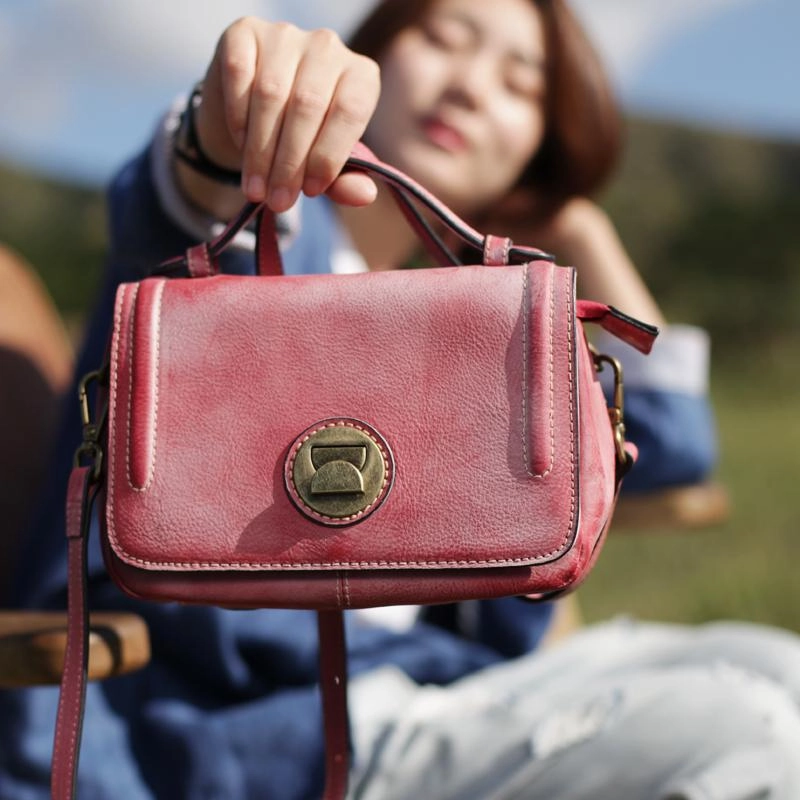 Grey Womens Leather Satchel Side Bag Handbag Leather Women's Satchel Shoulder Bag Crossbody Bag