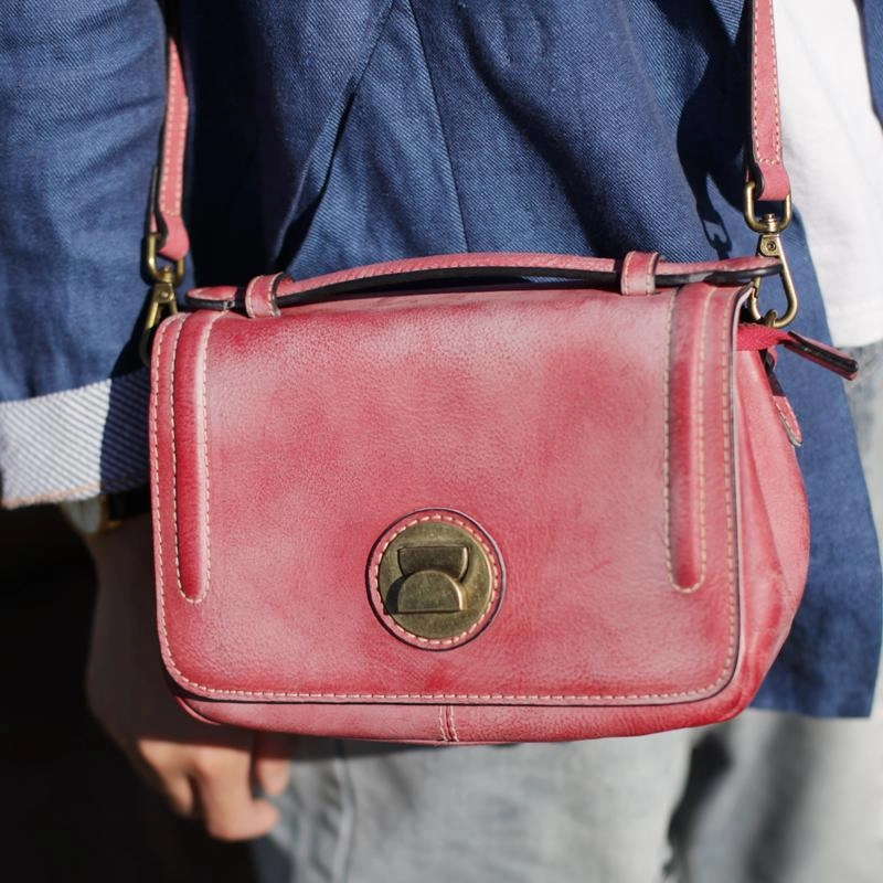 Grey Womens Leather Satchel Side Bag Handbag Leather Women's Satchel Shoulder Bag Crossbody Bag