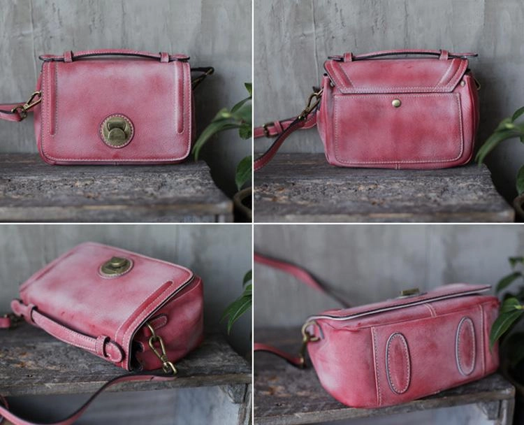 Grey Womens Leather Satchel Side Bag Handbag Leather Women's Satchel Shoulder Bag Crossbody Bag