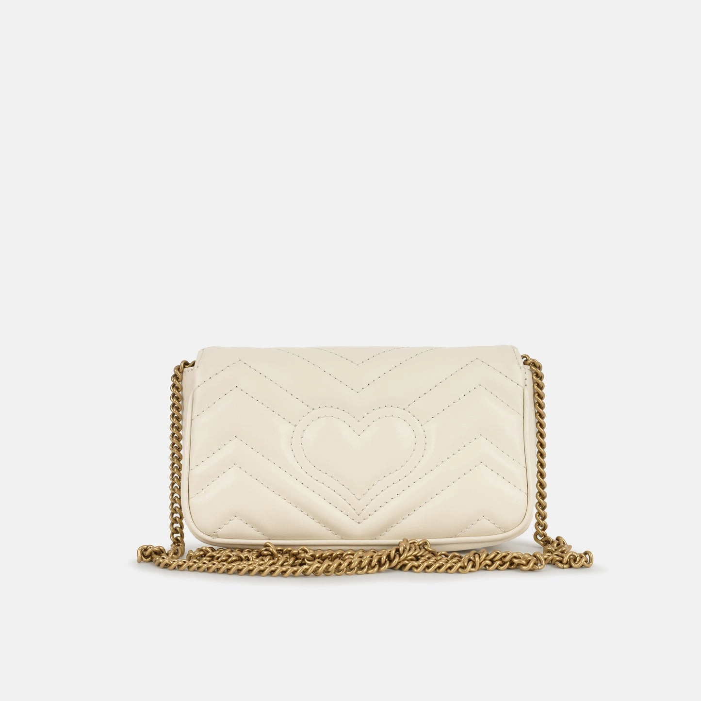 Gucci - Super Mini Marmont Bag - White Calfskin GHW - Pre-loved