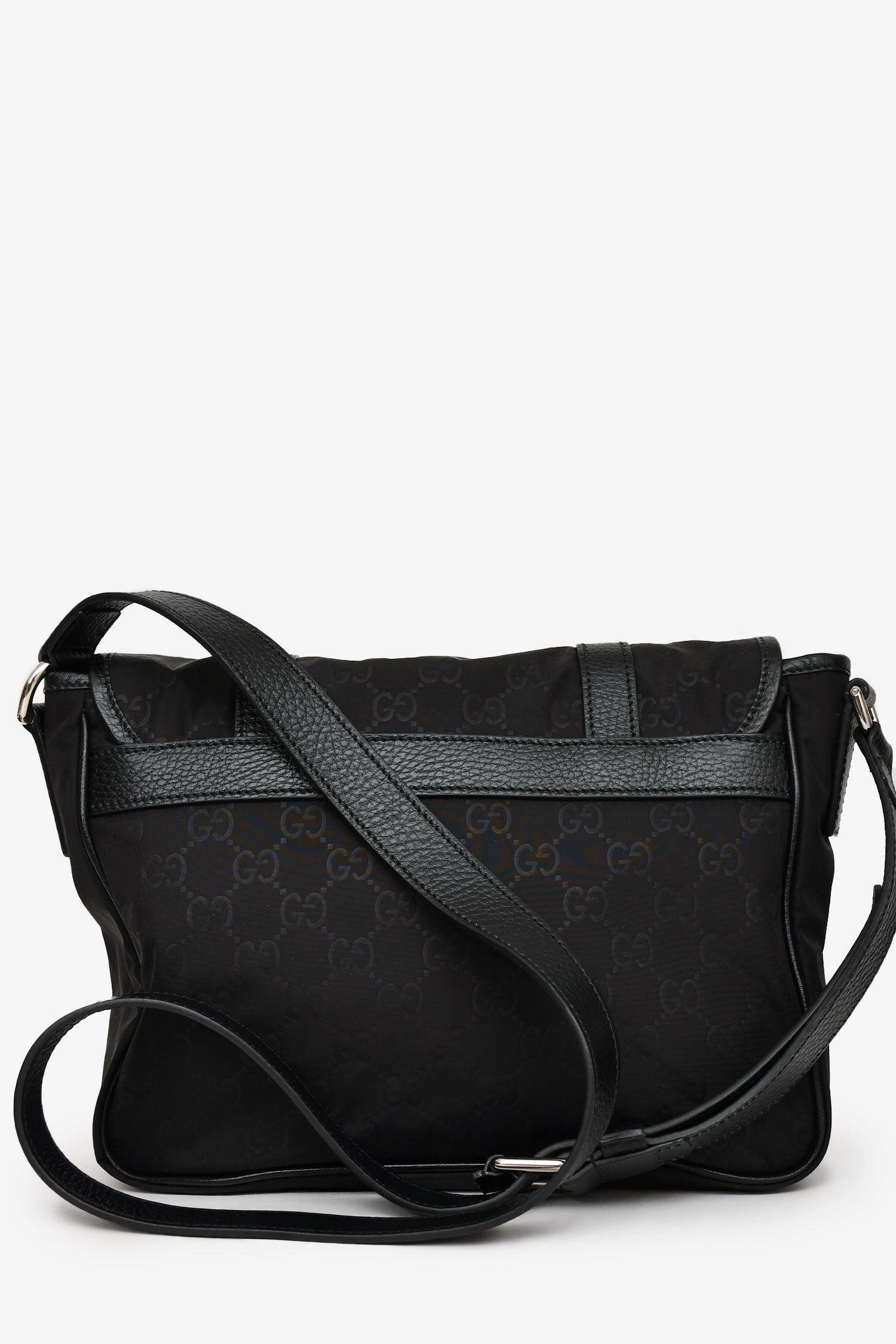 Gucci Black Nylon Monogram Messenger Bag