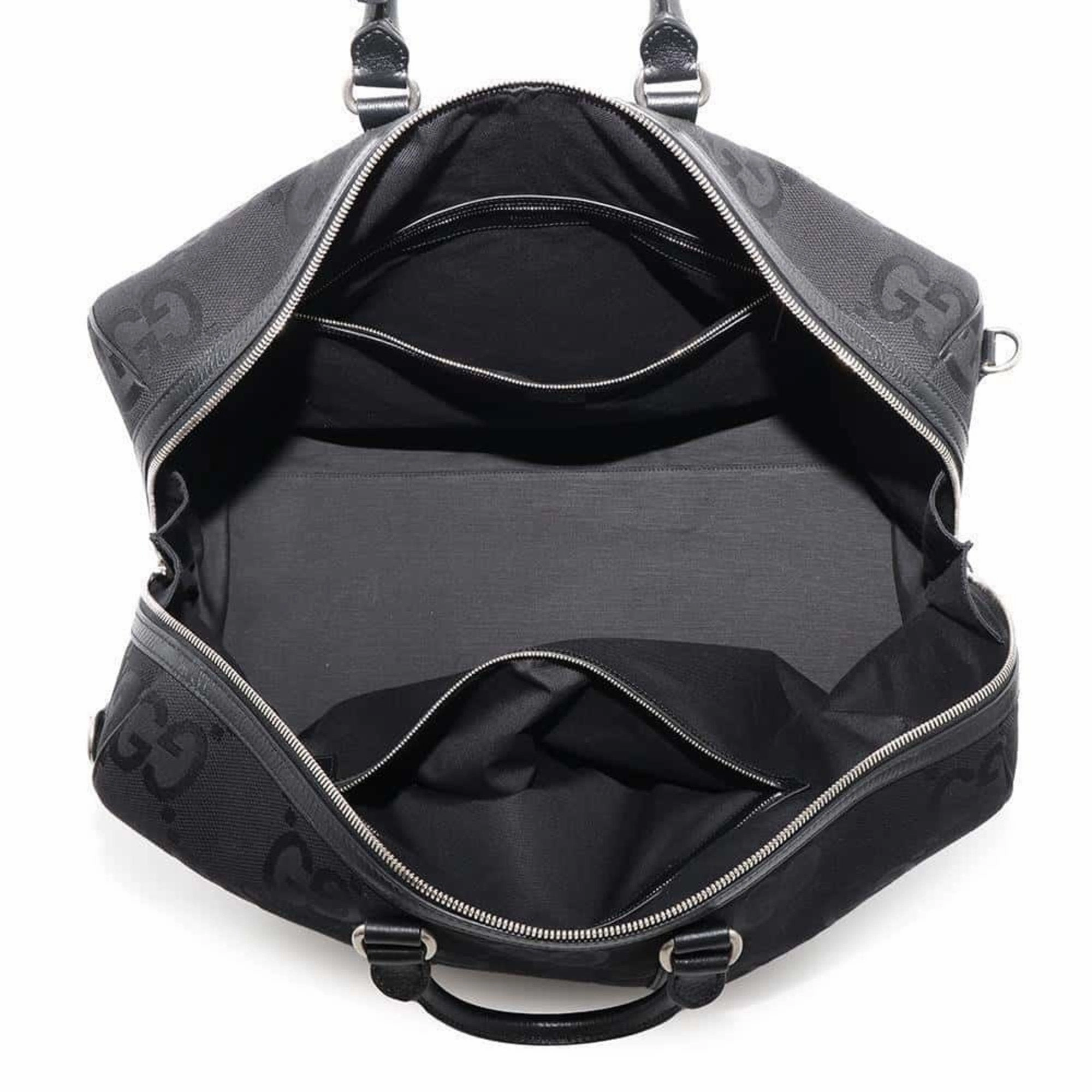 Gucci Canvas Leather Boston Bag Shoulder Bag (Pre-Owned)