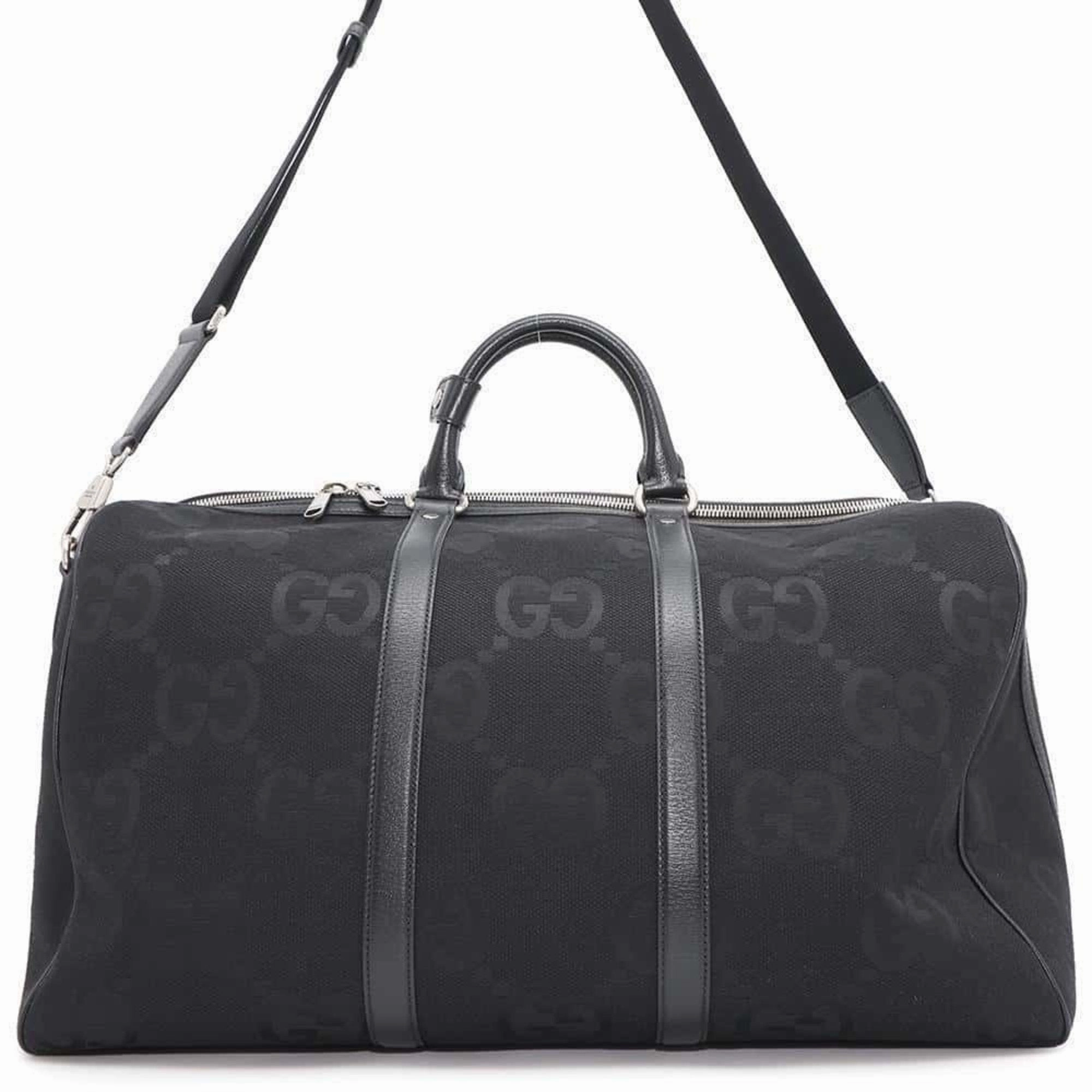 Gucci Canvas Leather Boston Bag Shoulder Bag (Pre-Owned)