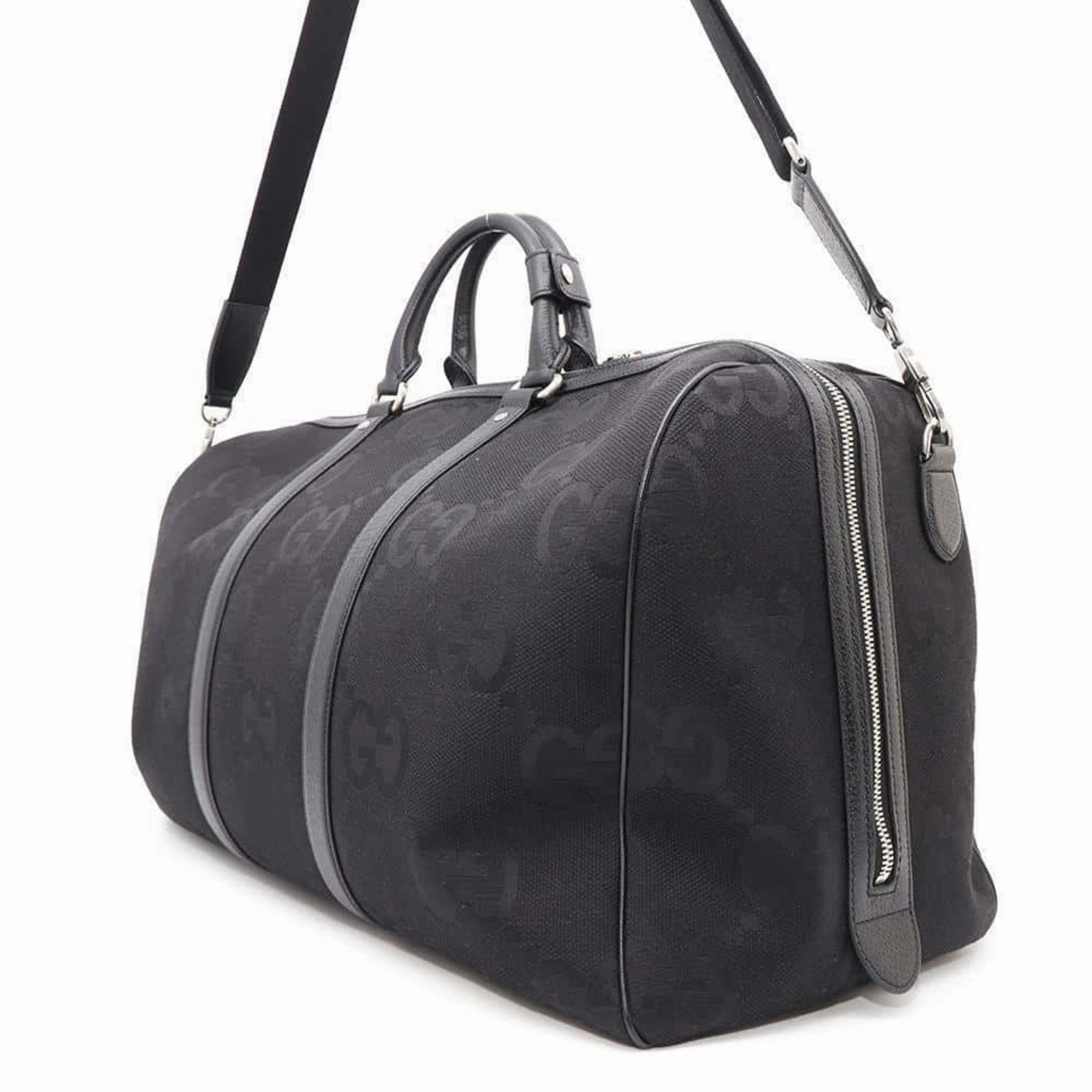 Gucci Canvas Leather Boston Bag Shoulder Bag (Pre-Owned)