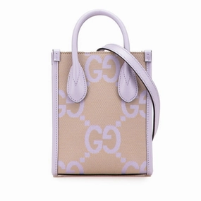 Gucci  Canvas Leather Handbag Shoulder Bag (Pre-Owned)