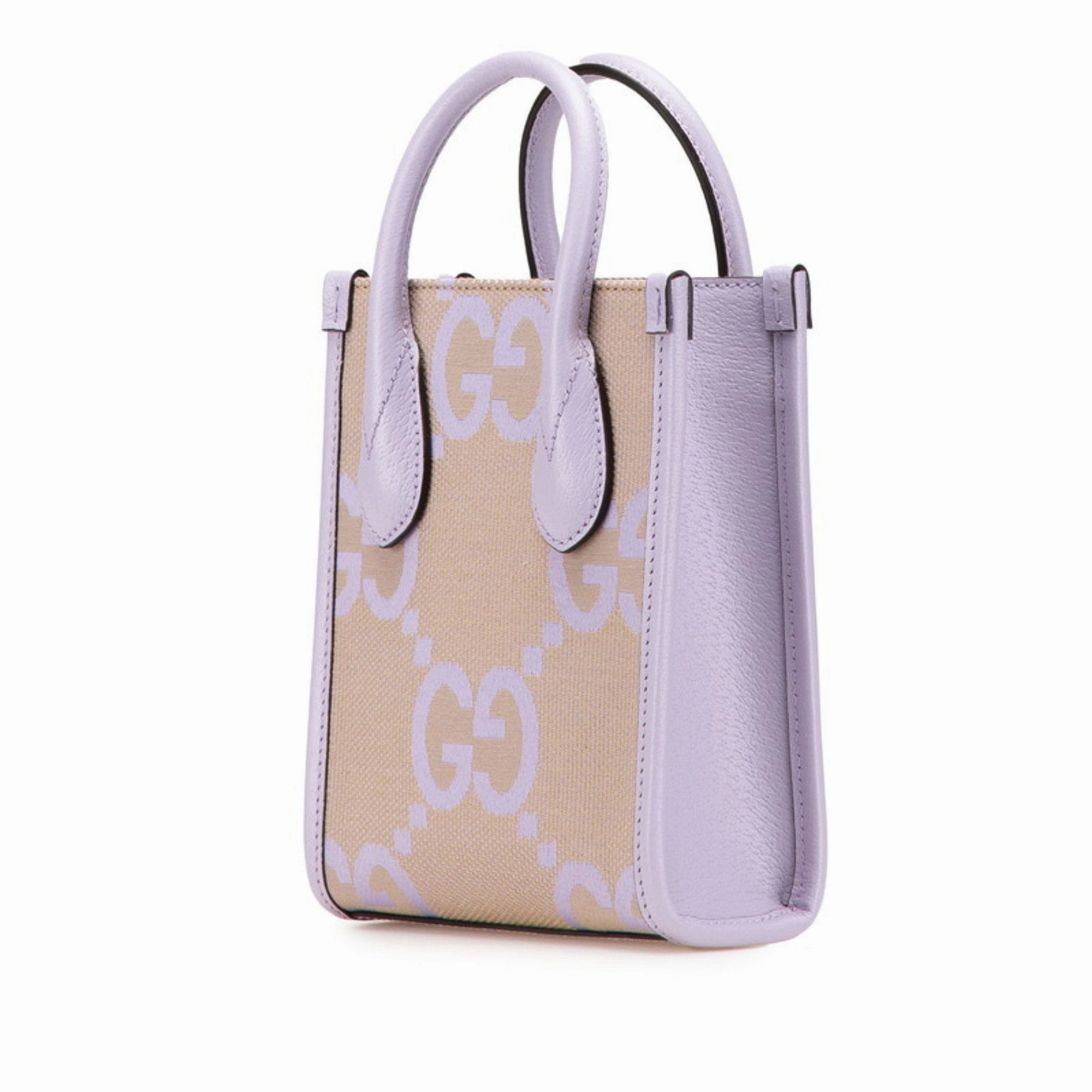 Gucci  Canvas Leather Handbag Shoulder Bag (Pre-Owned)