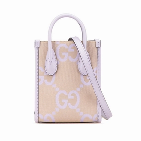 Gucci  Canvas Leather Handbag Shoulder Bag (Pre-Owned)