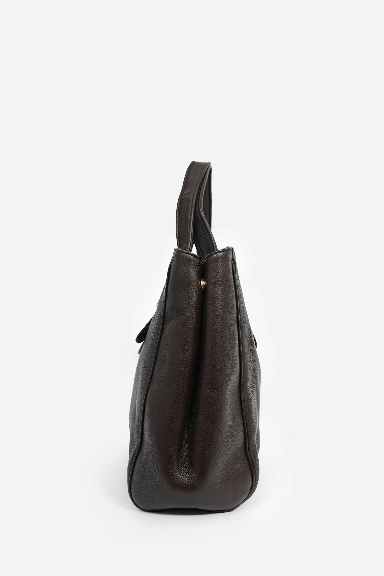 Gucci Chocolate Brown Leather 1973 GG Tote
