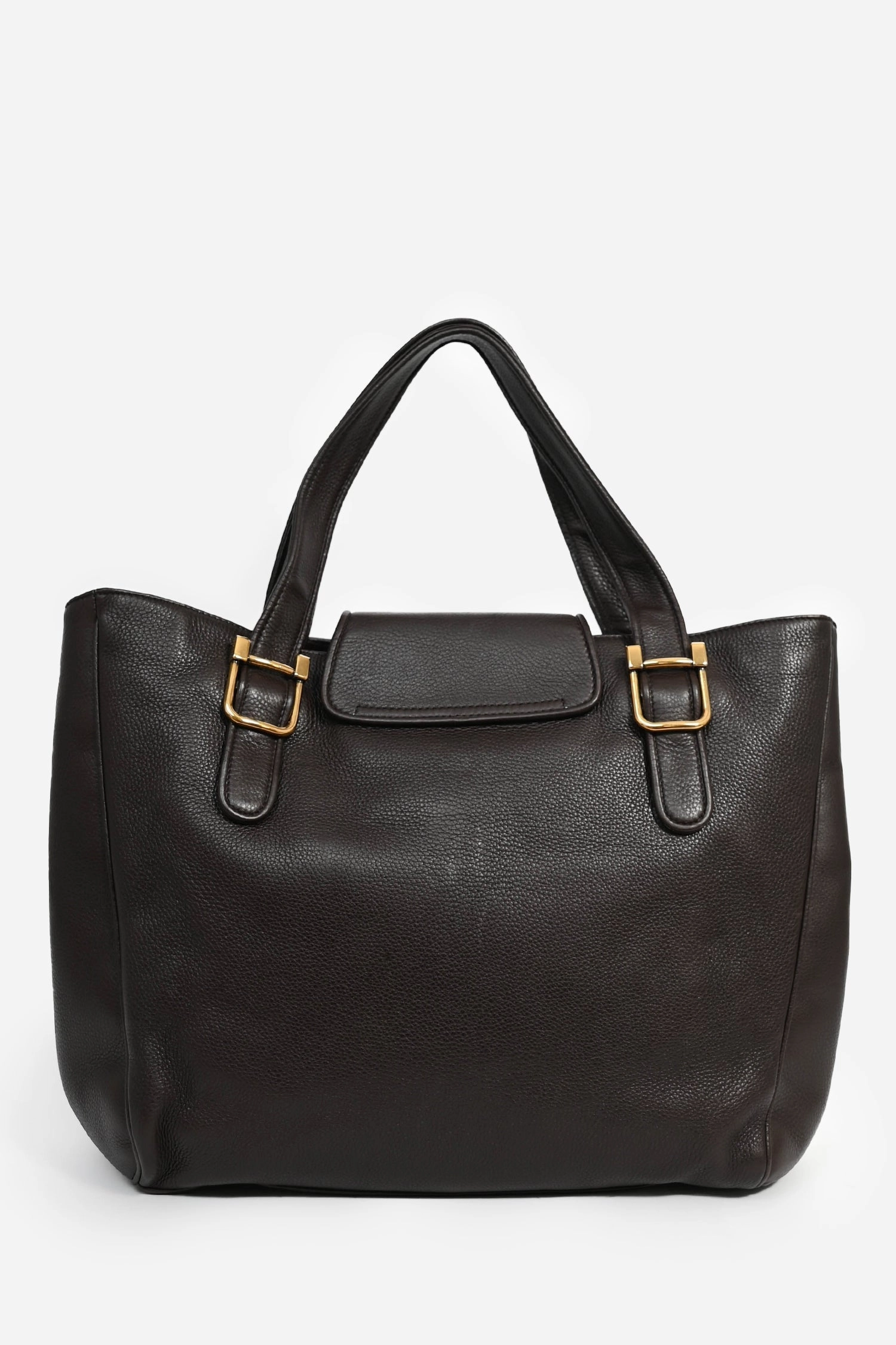 Gucci Chocolate Brown Leather 1973 GG Tote