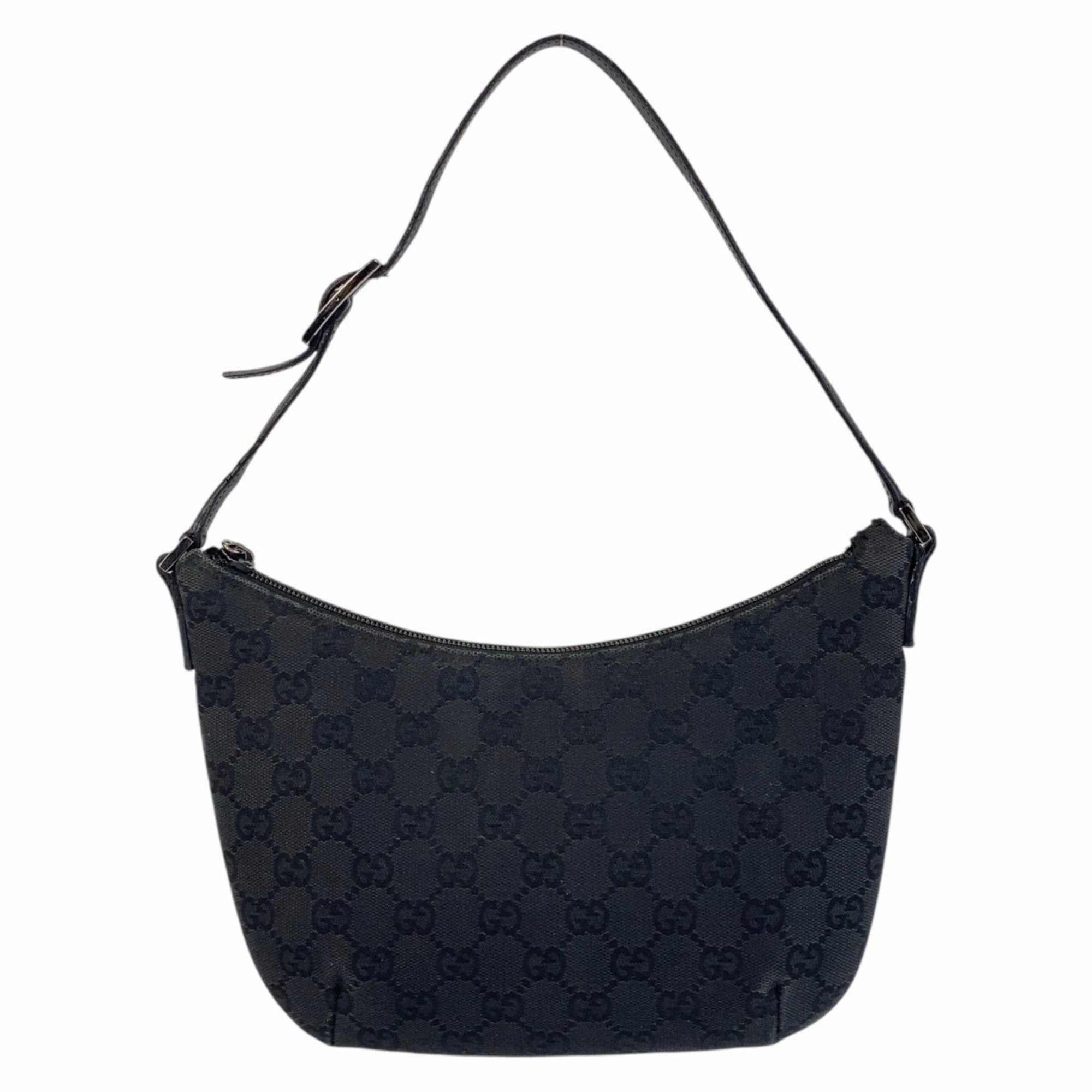 Gucci Gg Canvas Leather Shoulder Bag (Pre-Owned)