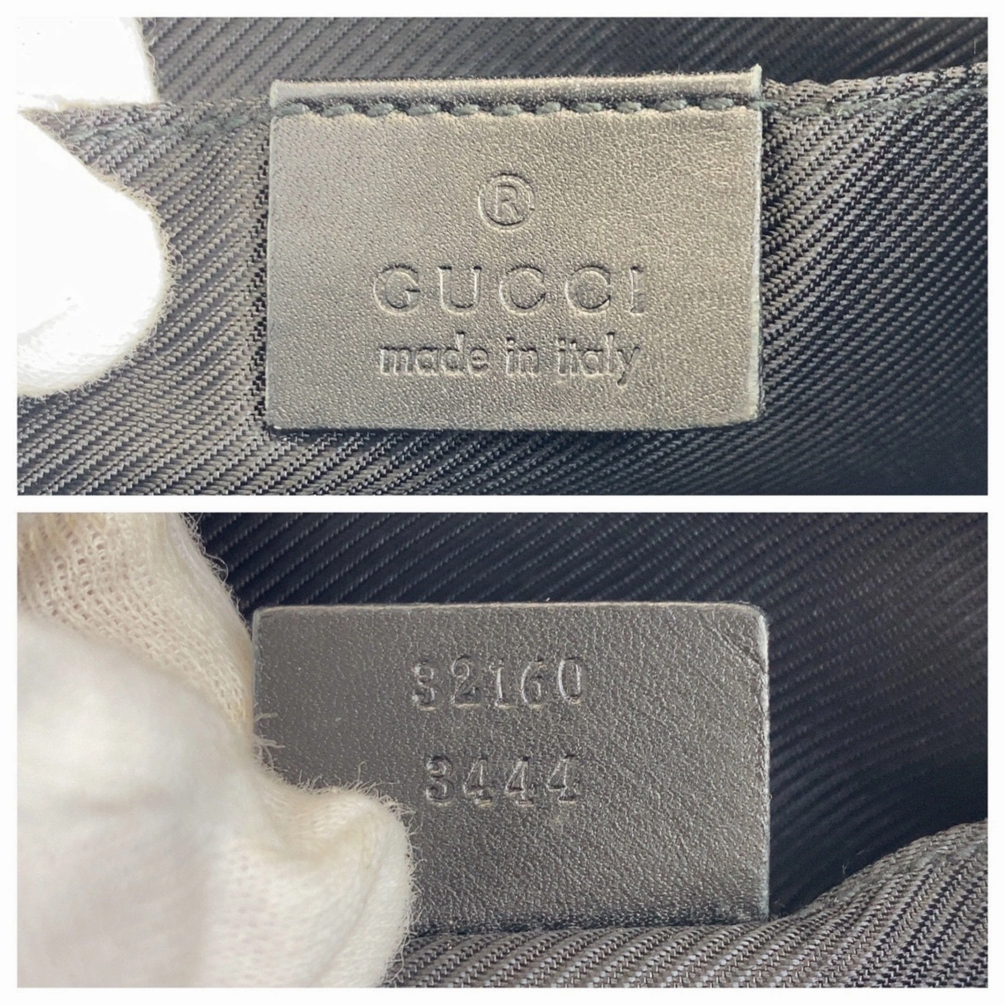 Gucci Gg Canvas Leather Shoulder Bag (Pre-Owned)