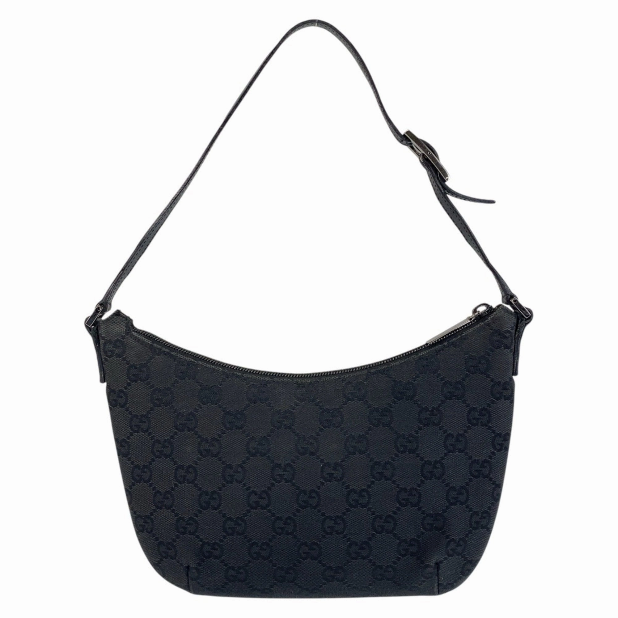 Gucci Gg Canvas Leather Shoulder Bag (Pre-Owned)